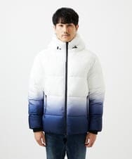 MKJAC80150 MK MICHEL KLEIN HOMME(MKミッシェルクランオム) 【ゆったりサイズ】フード中綿グラデーションブルゾン ブルー