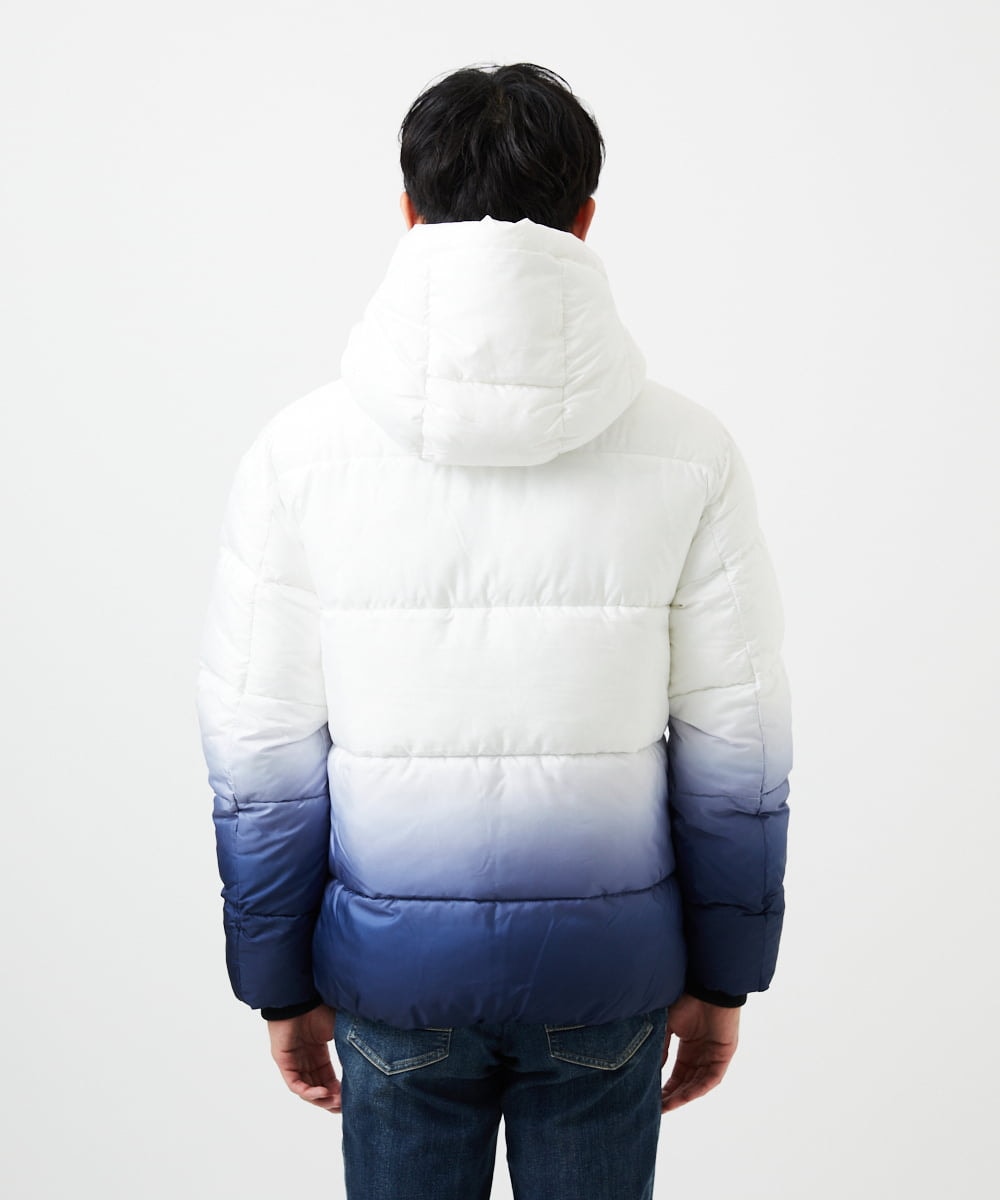 MKJAC80150 MK MICHEL KLEIN HOMME(MKミッシェルクランオム) 【ゆったりサイズ】フード中綿グラデーションブルゾン ブルー