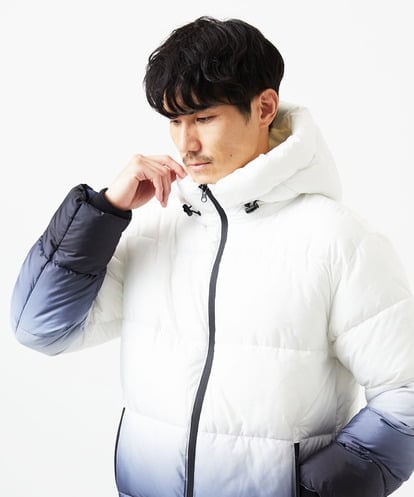 MKJAC80150 MK MICHEL KLEIN HOMME フード中綿ブルゾン / グラデーション