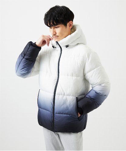 MKJAC80150 MK MICHEL KLEIN HOMME フード中綿ブルゾン / グラデーション