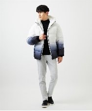 MKJAC80150 MK MICHEL KLEIN HOMME(MKミッシェルクランオム) 【ゆったりサイズ】フード中綿グラデーションブルゾン ブラック