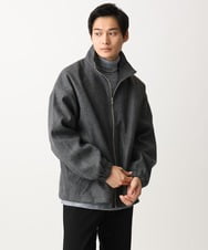 MKJAC86150 MK MICHEL KLEIN HOMME(MKミッシェルクランオム) 【限定展開】ジップアップジャケット/ジャージメルトン ダークグレー