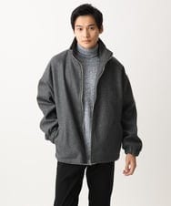 MKJAC86150 MK MICHEL KLEIN HOMME(MKミッシェルクランオム) 【限定展開】ジップアップジャケット/ジャージメルトン ダークグレー