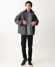 MKJAC86150 MK MICHEL KLEIN HOMME(MKミッシェルクランオム) 【限定展開】ジップアップジャケット/ジャージメルトン ダークグレー