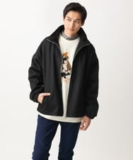 MKJAC86150 MK MICHEL KLEIN HOMME(MKミッシェルクランオム) 【限定展開】ジップアップジャケット/ジャージメルトン ダークグレー