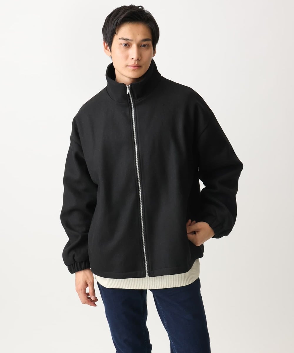 MKJAC86150 MK MICHEL KLEIN HOMME(MKミッシェルクランオム) 【限定展開】ジップアップジャケット/ジャージメルトン ダークグレー