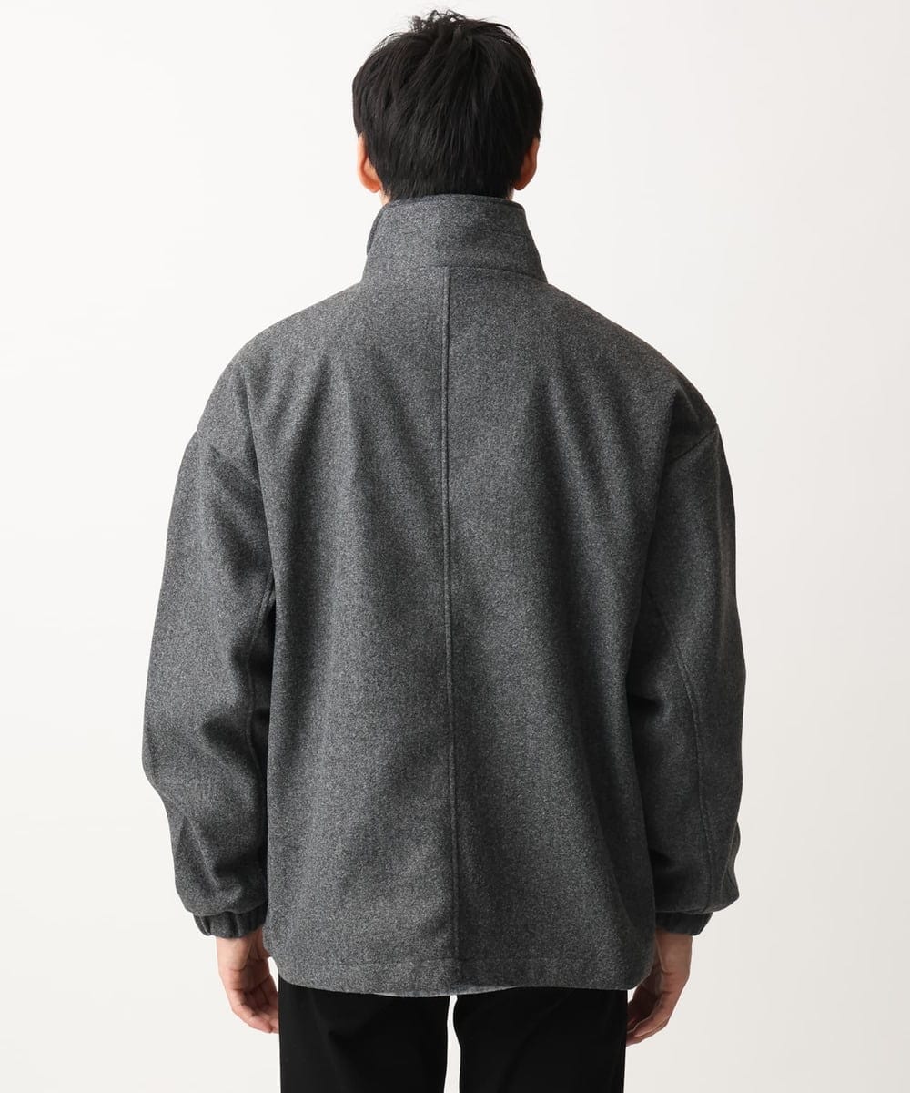 MKJAC86150 MK MICHEL KLEIN HOMME(MKミッシェルクランオム) 【限定展開】ジップアップジャケット/ジャージメルトン ダークグレー