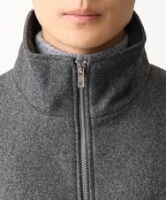 MKJAC86150 MK MICHEL KLEIN HOMME(MKミッシェルクランオム) 【限定展開】ジップアップジャケット/ジャージメルトン ダークグレー