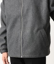 MKJAC86150 MK MICHEL KLEIN HOMME(MKミッシェルクランオム) 【限定展開】ジップアップジャケット/ジャージメルトン ダークグレー