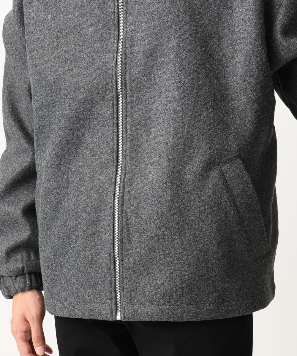 MKJAC86150 MK MICHEL KLEIN HOMME(MKミッシェルクランオム) 【限定展開】ジップアップジャケット/ジャージメルトン ダークグレー