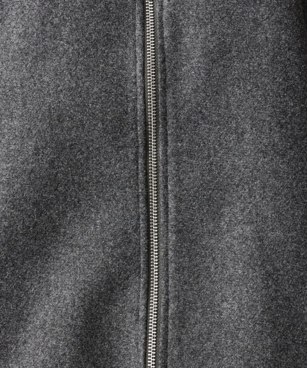 MKJAC86150 MK MICHEL KLEIN HOMME(MKミッシェルクランオム) 【限定展開】ジップアップジャケット/ジャージメルトン ダークグレー