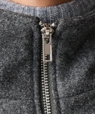 MKJAC86150 MK MICHEL KLEIN HOMME(MKミッシェルクランオム) 【限定展開】ジップアップジャケット/ジャージメルトン ダークグレー