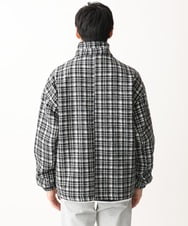 MKJAC87150 MK MICHEL KLEIN HOMME(MKミッシェルクランオム) 【限定展開】ジップアップチェックジャケット/ジャージメルトン ゴールド