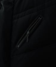 MKJAD22450 MK MICHEL KLEIN HOMME(MKミッシェルクランオム) 【フード着脱可能】TECベロアストレッチ ダウンブルゾン ブラック