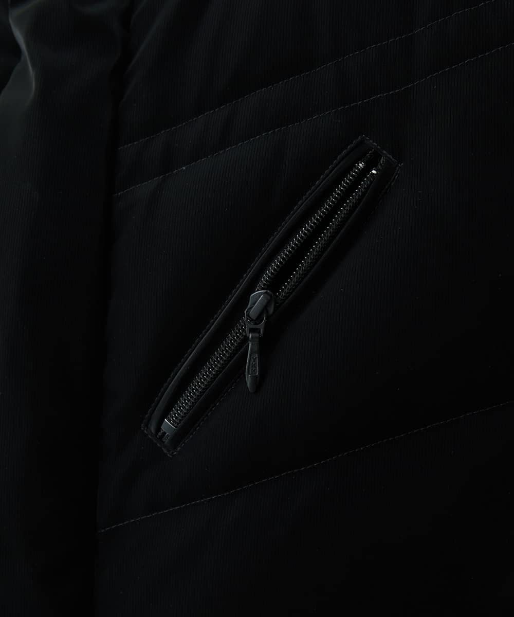MKJAD22450 MK MICHEL KLEIN HOMME(MKミッシェルクランオム) 【フード着脱可能】TECベロアストレッチ ダウンブルゾン ブラック
