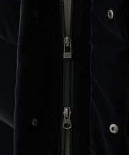 MKJAD22450 MK MICHEL KLEIN HOMME(MKミッシェルクランオム) 【フード着脱可能】TECベロアストレッチ ダウンブルゾン ブラック