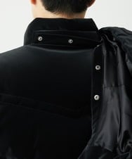 MKJAD22450 MK MICHEL KLEIN HOMME(MKミッシェルクランオム) 【フード着脱可能】TECベロアストレッチ ダウンブルゾン ブラック