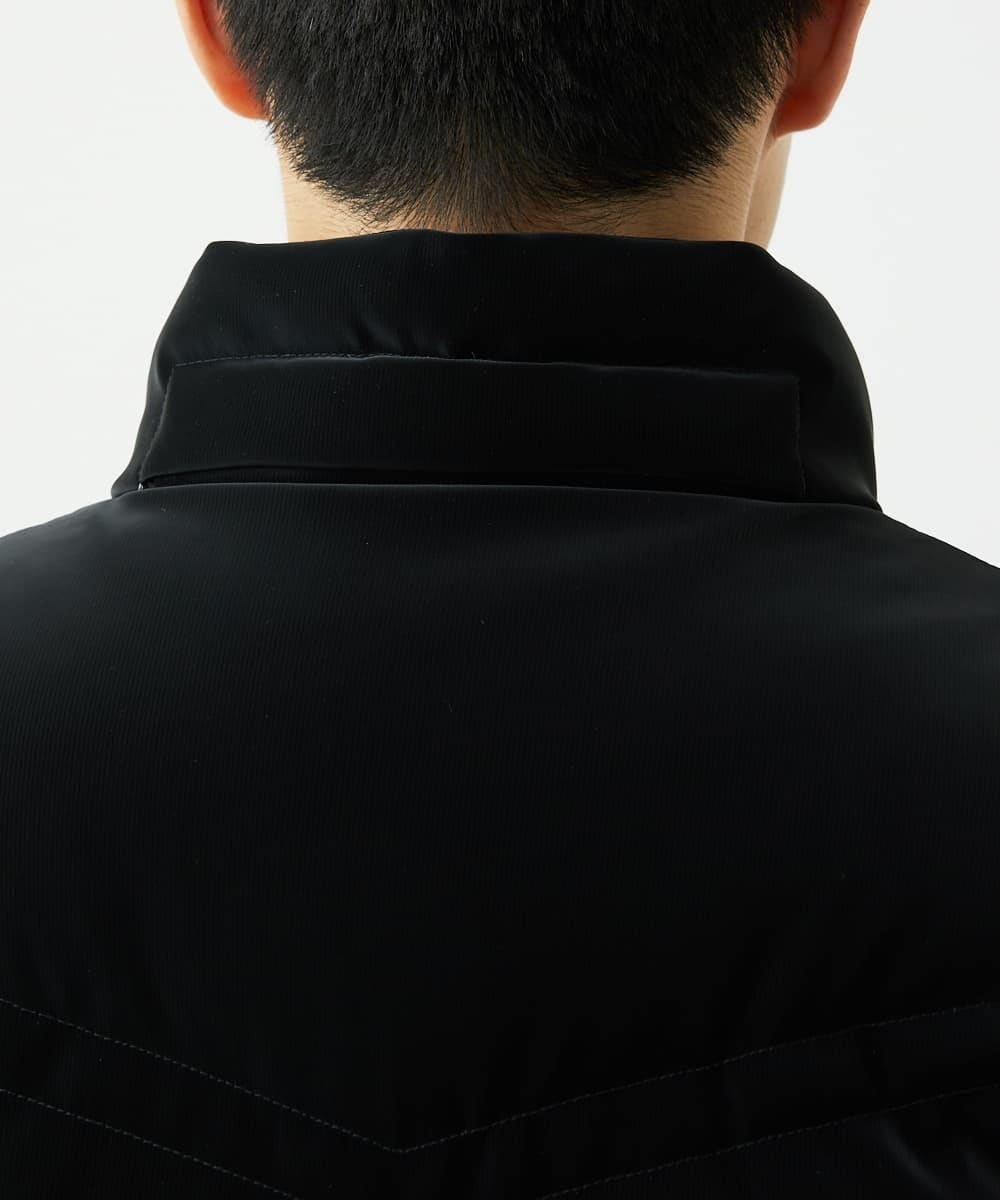 MKJAD22450 MK MICHEL KLEIN HOMME(MKミッシェルクランオム) 【フード着脱可能】TECベロアストレッチ ダウンブルゾン ブラック