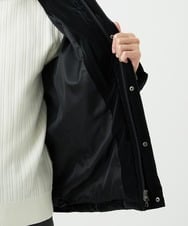 MKJAD22450 MK MICHEL KLEIN HOMME(MKミッシェルクランオム) 【フード着脱可能】TECベロアストレッチ ダウンブルゾン ブラック