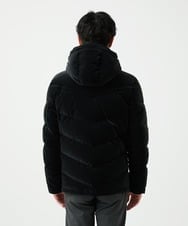 MKJAD22450 MK MICHEL KLEIN HOMME(MKミッシェルクランオム) 【フード着脱可能】TECベロアストレッチ ダウンブルゾン ブラック