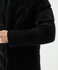 MKJAD22450 MK MICHEL KLEIN HOMME(MKミッシェルクランオム) 【フード着脱可能】TECベロアストレッチ ダウンブルゾン ブラック