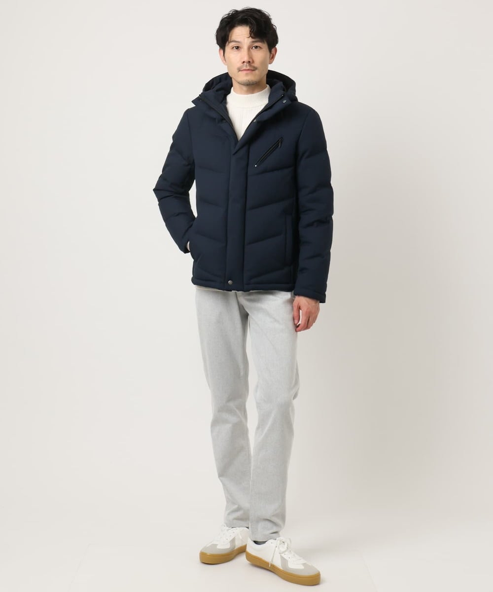 MKJAD23310 MK MICHEL KLEIN HOMME(MKミッシェルクランオム) 【撥水/防風/リサイクル素材】LANATEC ECO ツイルダウンブルゾン ネイビー