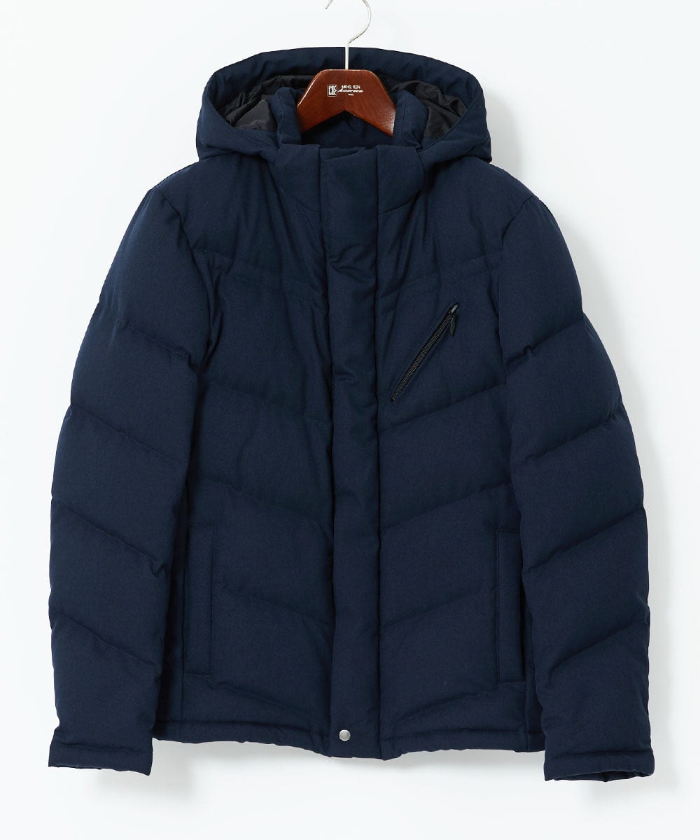 MKJAD23310 MK MICHEL KLEIN HOMME(MKミッシェルクランオム) 【撥水/防風/リサイクル素材】LANATEC ECO ツイルダウンブルゾン ネイビー