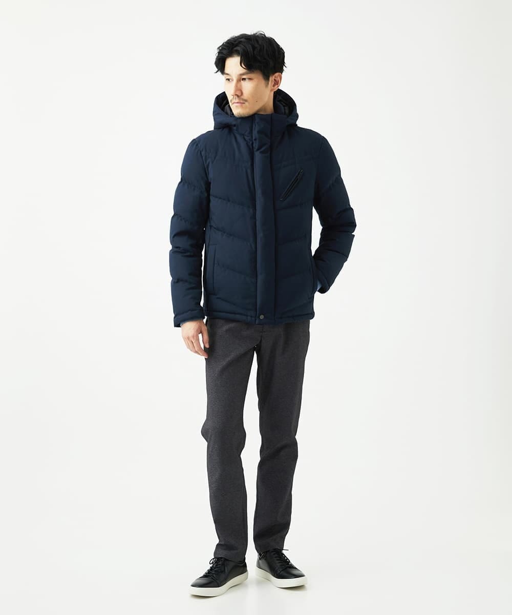 MKJAD23310 MK MICHEL KLEIN HOMME(MKミッシェルクランオム) 【撥水/防風/リサイクル素材】LANATEC ECO ツイルダウンブルゾン ネイビー