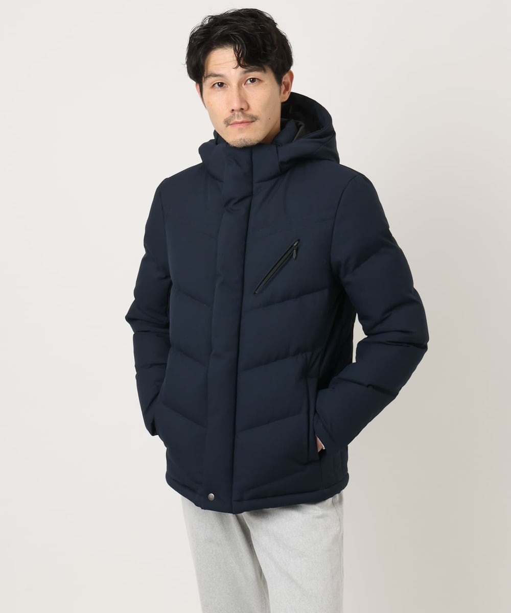 MKJAD23310 MK MICHEL KLEIN HOMME(MKミッシェルクランオム) 【撥水/防風/リサイクル素材】LANATEC ECO ツイルダウンブルゾン ネイビー
