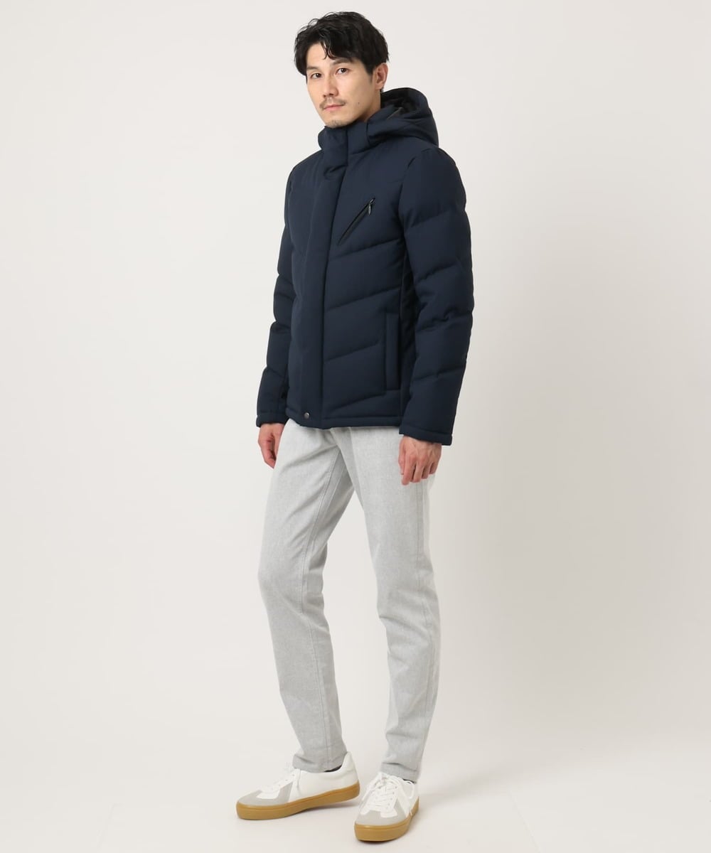MKJAD23310 MK MICHEL KLEIN HOMME(MKミッシェルクランオム) 【撥水/防風/リサイクル素材】LANATEC ECO ツイルダウンブルゾン ネイビー