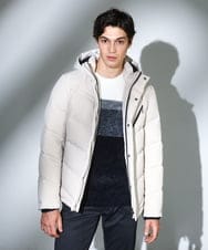 MKJAD23310 MK MICHEL KLEIN HOMME(MKミッシェルクランオム) 【撥水/防風/リサイクル素材】LANATEC ECO ツイルダウンブルゾン アイボリー