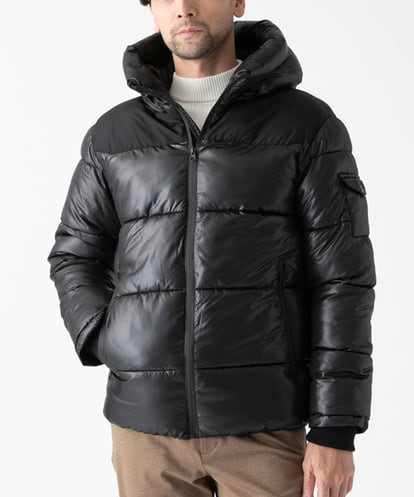 MKJAD80150 MK MICHEL KLEIN HOMME 【中綿ブルゾン】フーテッドシャイニーブルゾン