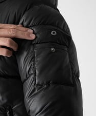 MKJAD80150 MK MICHEL KLEIN HOMME(MKミッシェルクランオム) 【中綿ブルゾン】フーテッドシャイニーブルゾン ブラック