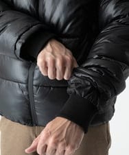 MKJAD80150 MK MICHEL KLEIN HOMME(MKミッシェルクランオム) 【中綿ブルゾン】フーテッドシャイニーブルゾン ブラック