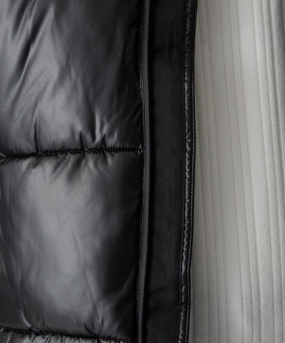 MKJAD80150 MK MICHEL KLEIN HOMME(MKミッシェルクランオム) 【中綿ブルゾン】フーテッドシャイニーブルゾン ブラック