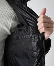 MKJAD80150 MK MICHEL KLEIN HOMME(MKミッシェルクランオム) 【中綿ブルゾン】フーテッドシャイニーブルゾン ブラック