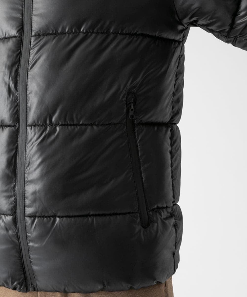 MKJAD80150 MK MICHEL KLEIN HOMME(MKミッシェルクランオム) 【中綿ブルゾン】フーテッドシャイニーブルゾン ブラック