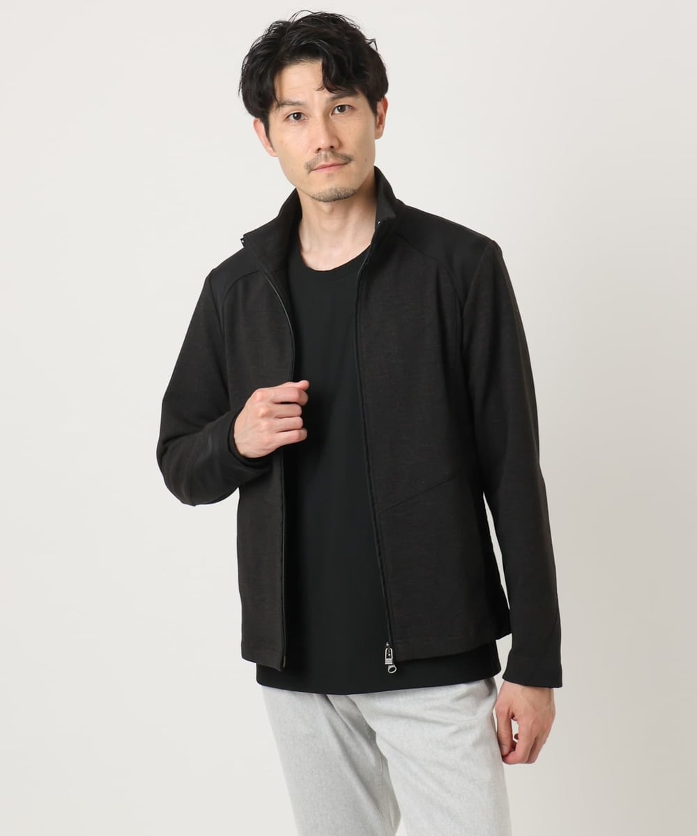 MKJAF07190 MK MICHEL KLEIN HOMME(MKミッシェルクランオム) 【ストレッチ】スタンドカラーブルゾン「TECEASY2025AW」  カーキ