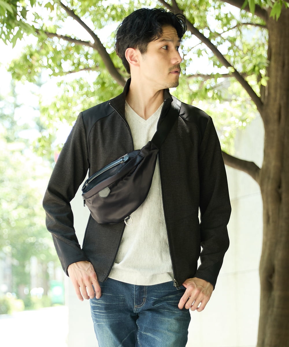 MKJAF07190 MK MICHEL KLEIN HOMME(MKミッシェルクランオム) 【洗える/ストレッチ】スタンドカラーブルゾン/テックイージ カーキ