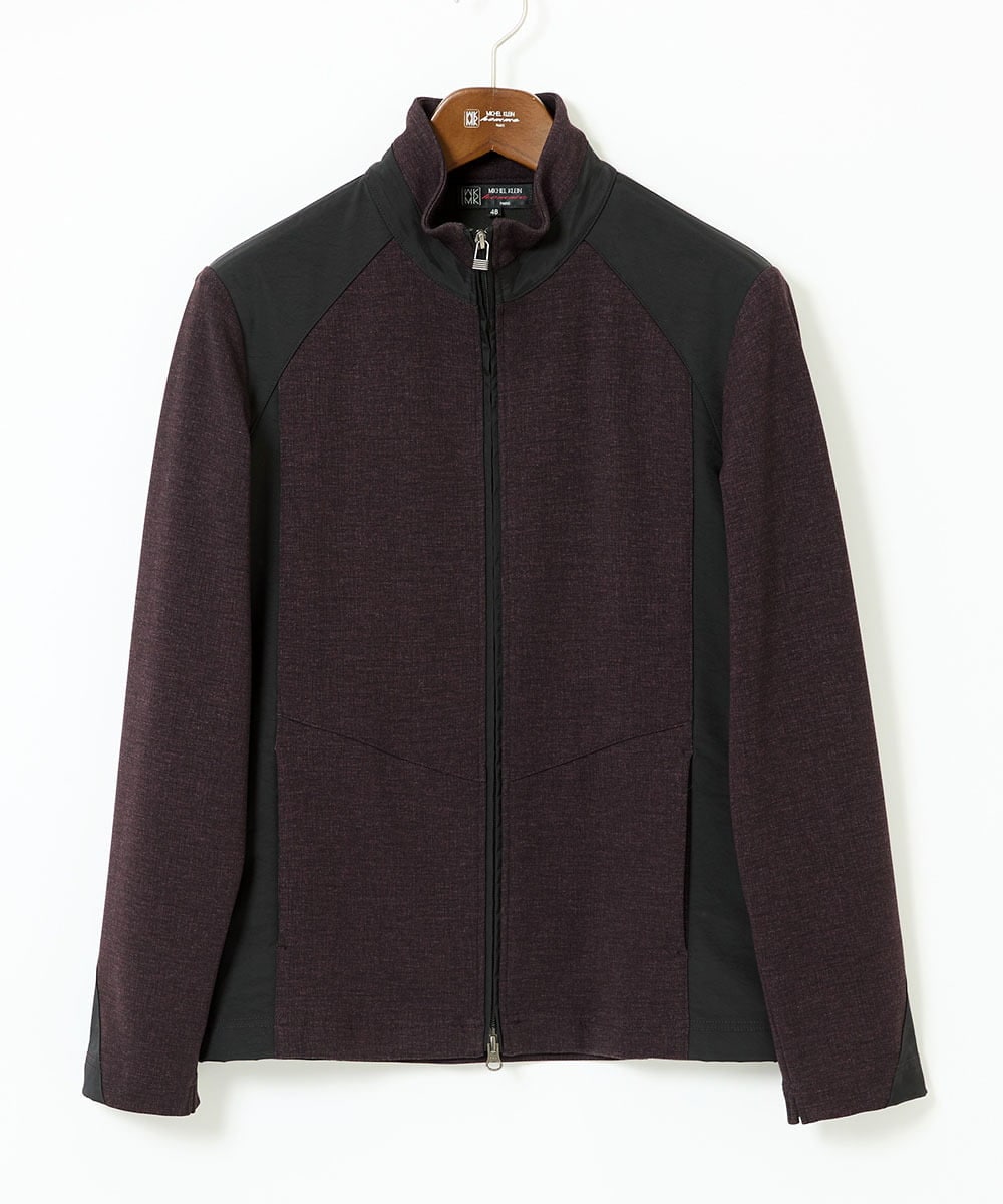MKJAF07190 MK MICHEL KLEIN HOMME(MKミッシェルクランオム) 【ストレッチ】スタンドカラーブルゾン「TECEASY2025AW」  パープル