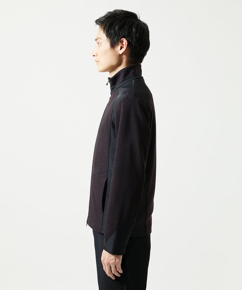 MKJAF07190 MK MICHEL KLEIN HOMME(MKミッシェルクランオム) 【ストレッチ】スタンドカラーブルゾン「TECEASY2025AW」  パープル