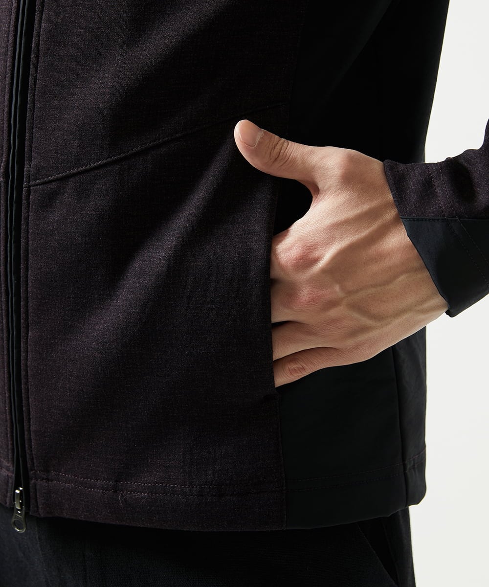 MKJAF07190 MK MICHEL KLEIN HOMME(MKミッシェルクランオム) 【ストレッチ】スタンドカラーブルゾン「TECEASY2025AW」  パープル