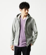 MKJAF09160 MK MICHEL KLEIN HOMME(MKミッシェルクランオム) 【洗える/ストレッチ】ワッフルベロア ジップパーカー グレー
