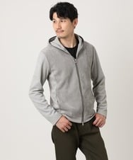 MKJAF09160 MK MICHEL KLEIN HOMME(MKミッシェルクランオム) 【洗える/ストレッチ】ワッフルベロア ジップパーカー グレー