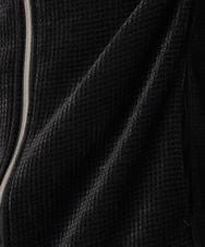 MKJAF09160 MK MICHEL KLEIN HOMME(MKミッシェルクランオム) 【洗える/ストレッチ】ワッフルベロア ジップパーカー ブラック
