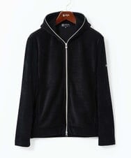 MKJAF09160 MK MICHEL KLEIN HOMME(MKミッシェルクランオム) 【洗える/ストレッチ】ワッフルベロア ジップパーカー ブラック