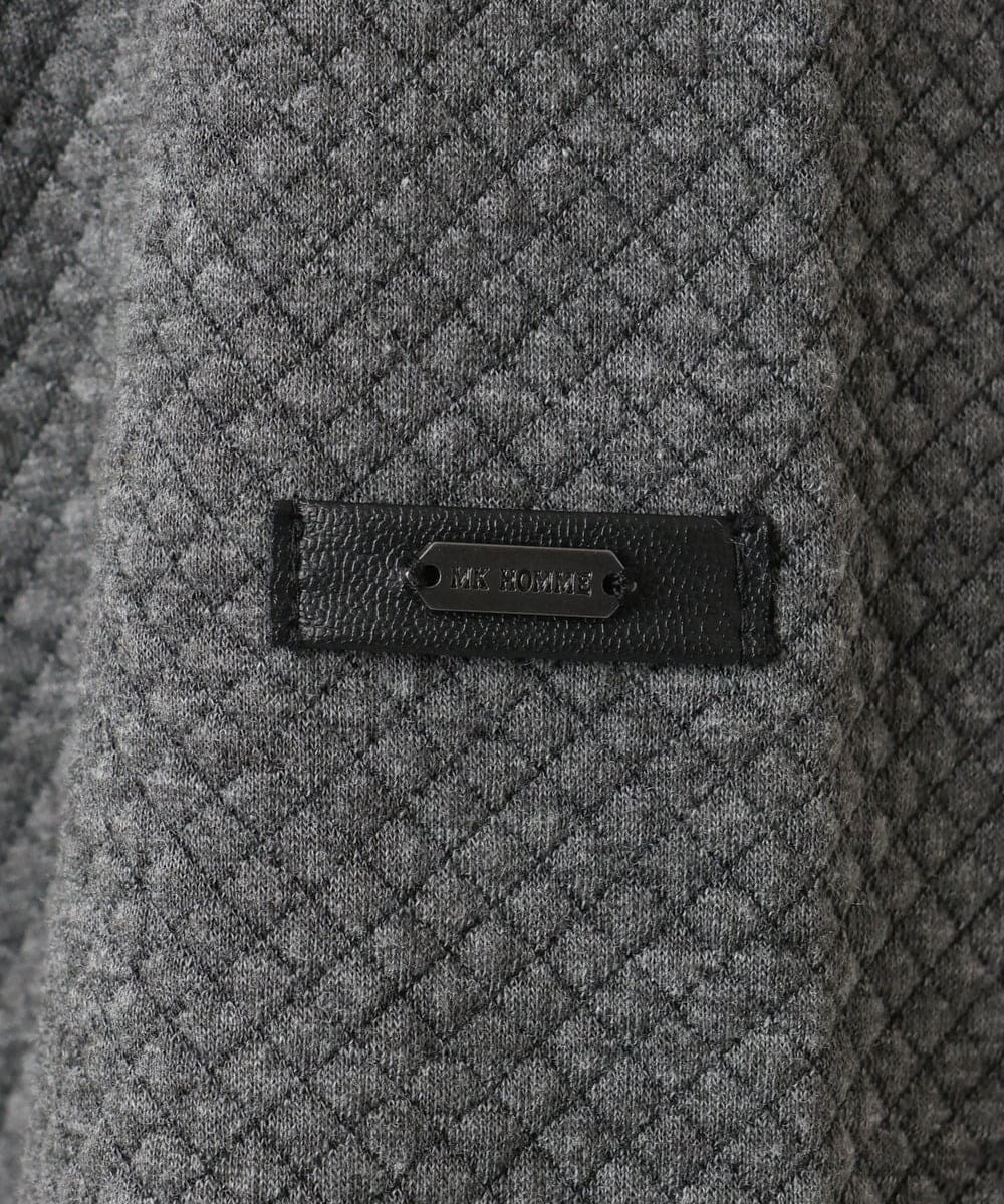 MKJAF13110 MK MICHEL KLEIN HOMME(MKミッシェルクランオム) 【セットアップ対応】ダイヤモンドフクレパーカー グレー