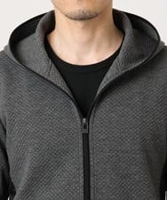 MKJAF13110 MK MICHEL KLEIN HOMME(MKミッシェルクランオム) 【セットアップ対応】ダイヤモンドフクレパーカー グレー