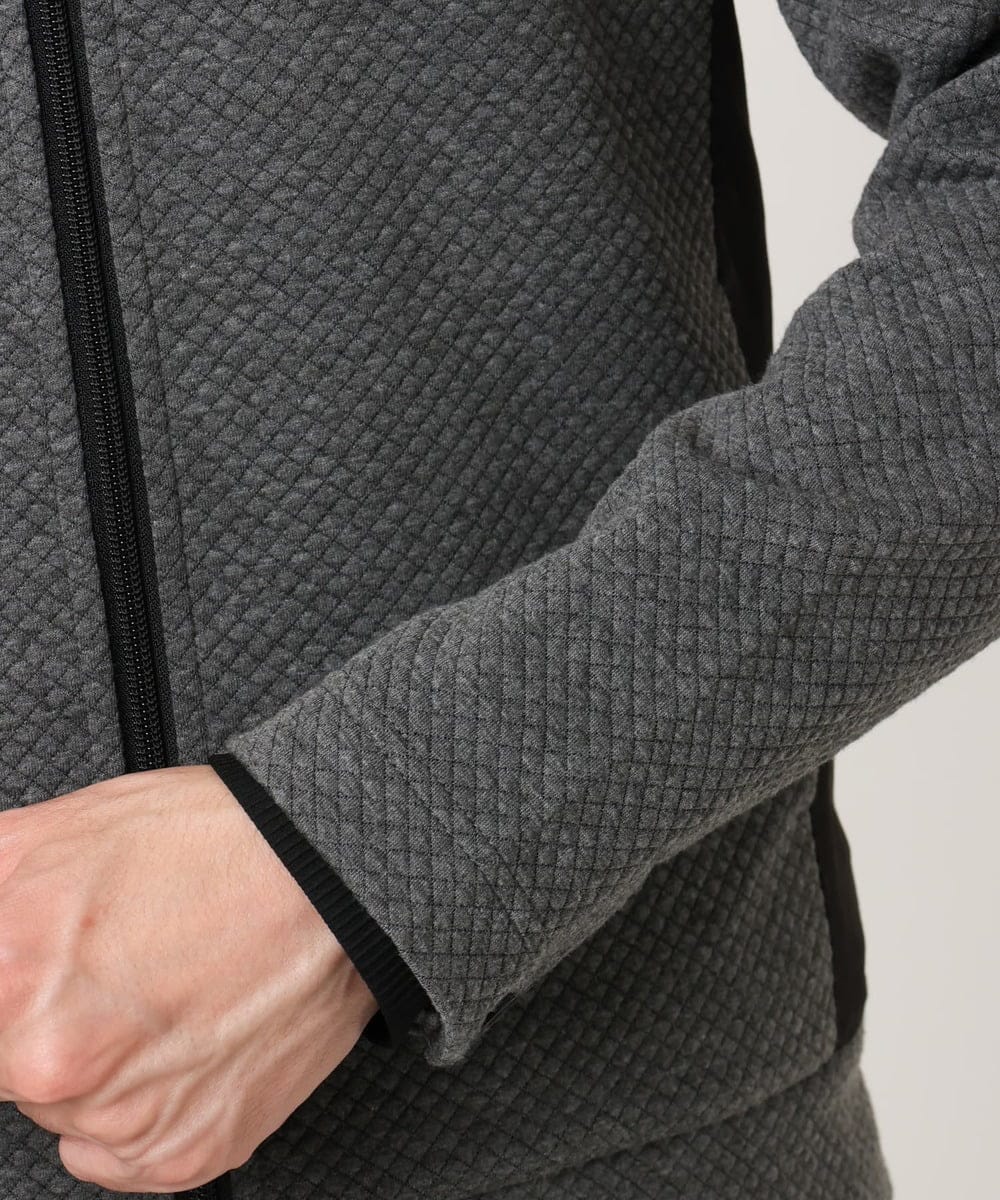 MKJAF13110 MK MICHEL KLEIN HOMME(MKミッシェルクランオム) 【セットアップ対応】ダイヤモンドフクレパーカー グレー