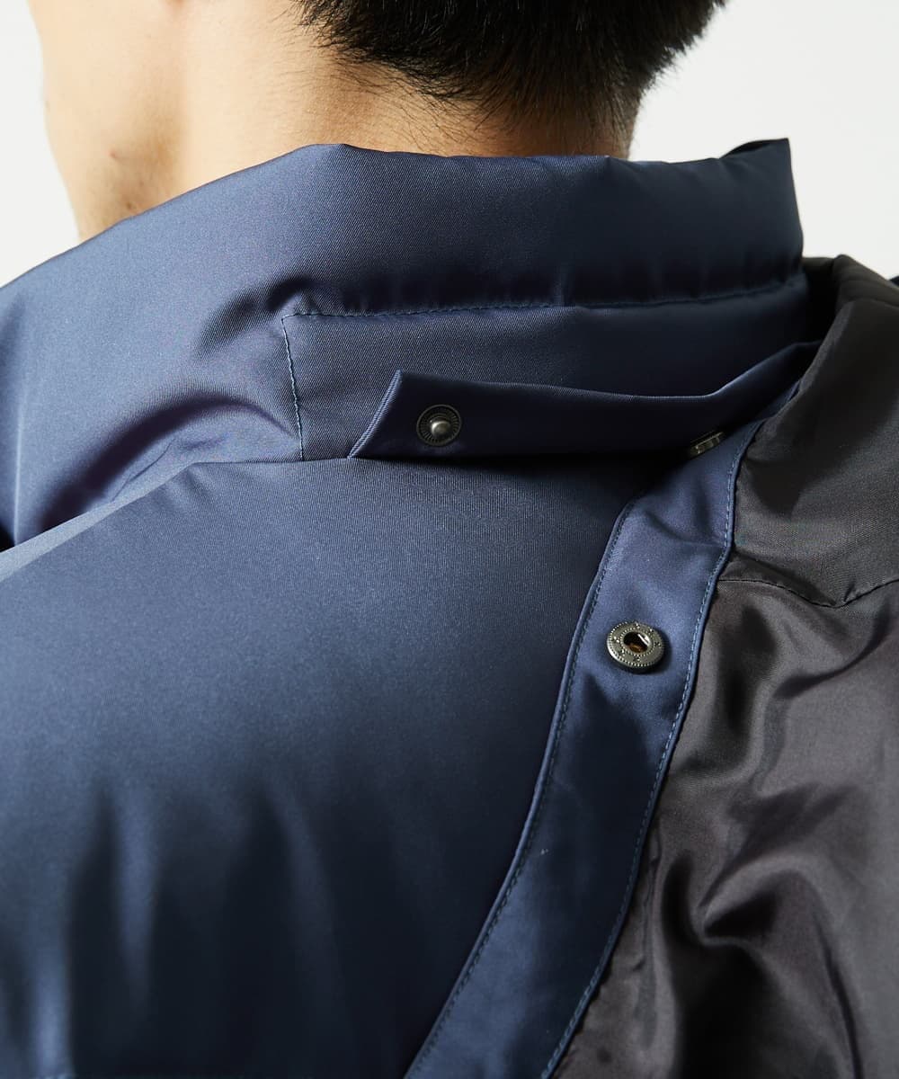 MKJAF21310 MK MICHEL KLEIN HOMME(MKミッシェルクランオム) ECOペットWRツイル ダウンブルゾン ブルー